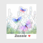 Spring Joy - Colorful Butterflies die vliegen in N Sticker (Vel)