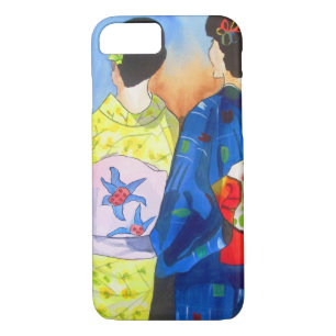 Spring kimono Japanse Geisha art iPhone 8/7 Hoesje