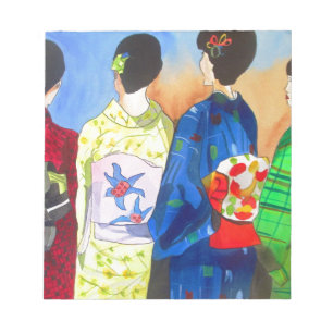 Spring kimono Japanse Geisha art Notitieblok