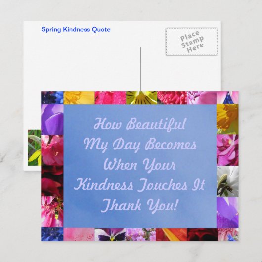 Spring Kindness Briefkaart (Voorkant / Achterkant)