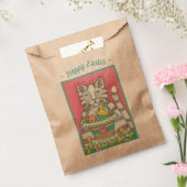 SPRING KITTEN EN EENVOUDIGERE BASKET, CUTE CAT FAV BEDANKZAKJE (Gezegeld)