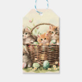 Spring Kitten Paasmand Cadeaulabel (Voorkant)