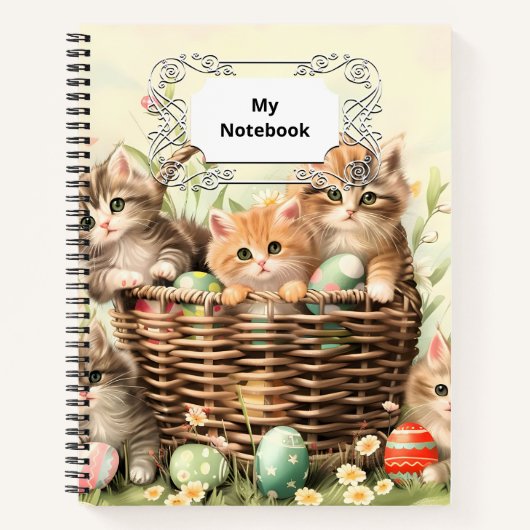 Spring Kitten Paasmand Notitieboek (Voorkant)