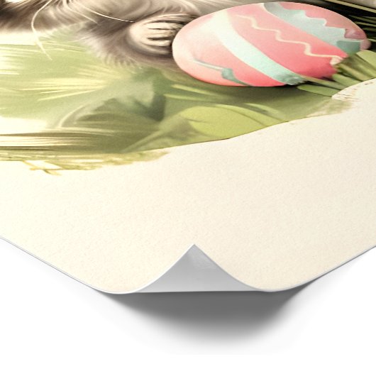 Spring Kitten Paasmand Poster (Hoek)