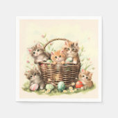 Spring Kitten Paasmand Servet (Voorkant)