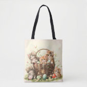 Spring Kitten Paasmand Tote Bag (Voorkant)