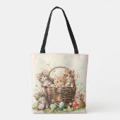 Spring Kitten Paasmand Tote Bag (Achterkant)