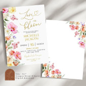 Spring Kleurrijke Bloemenliefde in Bloom Vrijgezel Kaart