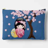 Spring Kokeshi Doll - Cute Japanese Geisha Blue Etui (Voorkant)