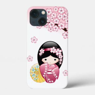 Spring Kokeshi Doll - Cute Japanese Geisha Girl Case-Mate iPhone Case
