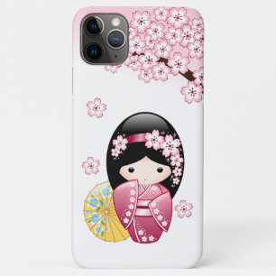 Spring Kokeshi Doll - Cute Japanese Geisha Girl Case-Mate iPhone Case