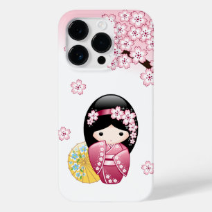 Spring Kokeshi Doll - Cute Japanese Geisha Girl Case-Mate iPhone 14 Pro Hoesje