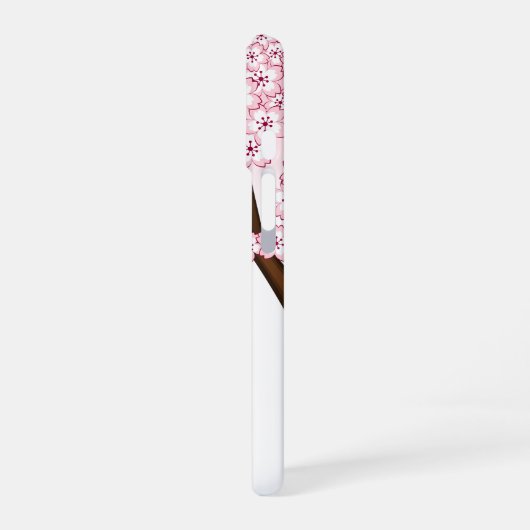 Spring Kokeshi Doll - Cute Japanese Geisha iPhone 16 Hoesje (Linkerkant)