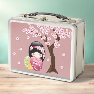 Spring Kokeshi Doll - Japanse geisha Pink