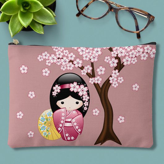 Spring Kokeshi Doll - Japanse geisha Pink Etui