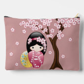 Spring Kokeshi Doll - Japanse geisha Pink Etui (Achterkant)