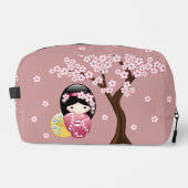 Spring Kokeshi Doll - Japanse geisha Pink Toilettasje (Voorkant)