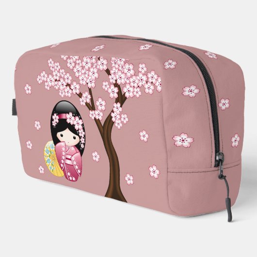 Spring Kokeshi Doll - Japanse geisha Pink Toilettasje (Rechterhoek)