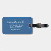 Spring Kokeshi Doll - Japanse geisha wordt in blau Bagagelabel (Achterkant horizontaal)