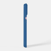 Spring Kokeshi Doll - Japanse geisha wordt in blau iPhone 15 Case (Rechterkant)