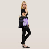 Spring komt Paarse Tulip Tote Bag (Op model)