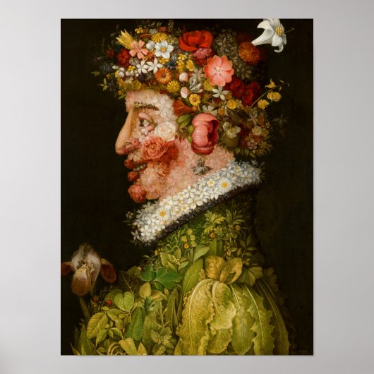 Spring, La Primavera by Giuseppe Arcimboldo Poster (Voorkant)