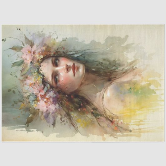 Spring Lady Tissue Paper Tissuepapier (Voorkant)
