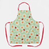Spring Ladybugs and Daisies Mom Apron Schort (Voorkant)