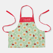 Spring Ladybugs and Daisies Personalized Kids Schort (Voorkant)
