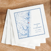 Spring Lake New Jersey Kaart Elegant Huwelijk Servet