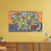 Spring Lake, New Jersey - Large Letter Scenes Canvas Afdruk (Insitu (Woonkamer))