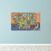 Spring Lake, New Jersey - Large Letter Scenes Canvas Afdruk (Insitu (Houten vloer))