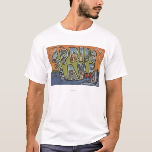 Spring Lake, New Jersey - Large Letter Scenes T-shirt (Voorkant)