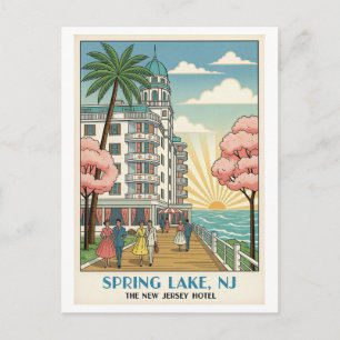 Spring Lake NJ – Kleurrijk hotel in Deco-stijl uit Briefkaart
