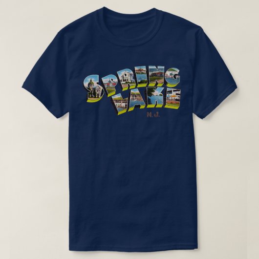 Spring Lake NJSpring LakeMen Retro T-shirt (Design voorkant)