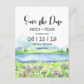 Spring Lakeside Mountain Forest Opslaan van de dat Aankondigingskaart (Voorkant)
