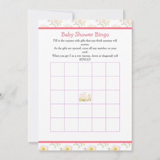 Spring Lamb Baby shower Kaart (Voorkant)