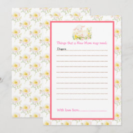 Spring Lamb Baby shower Kaart