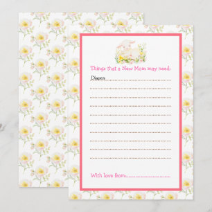 Spring Lamb Baby shower Kaart