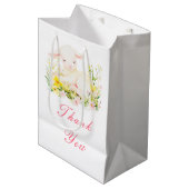 Spring Lamb Baby shower Medium Cadeauzakje (Voorkant Gekanteld)