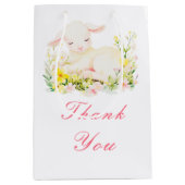 Spring Lamb Baby shower Medium Cadeauzakje (Voorkant)