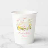 Spring Lamb Baby shower Papieren Bekers (Achterkant)