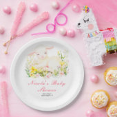 Spring Lamb Baby shower Papieren Bordje (Feest)