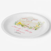 Spring Lamb Baby shower Papieren Bordje (Gekanteld)