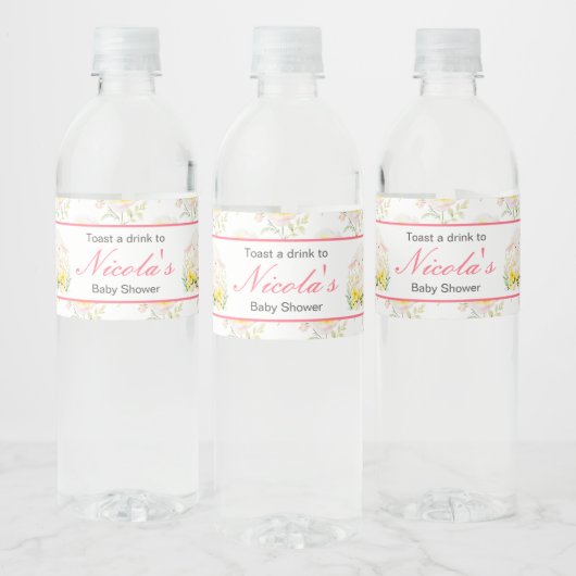 Spring Lamb Baby shower Waterfles Etiket (Flessen)