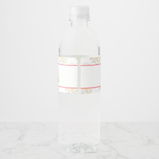 Spring Lamb Baby shower Waterfles Etiket (Achterkant)