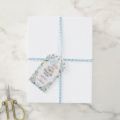 Spring Lamb Blue Floral Baby shower Birthday Cadeaulabel (Met Touw)