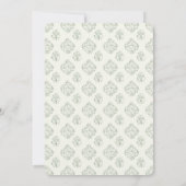 Spring Lamb Cute Doodle Sage Green Baby Shower Kaart (Achterkant)