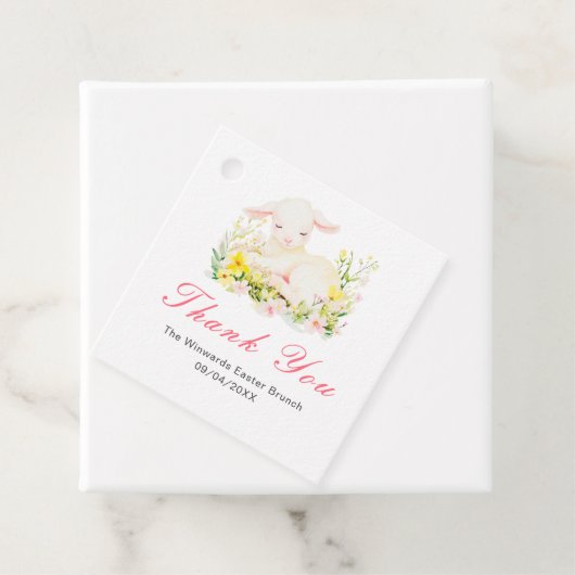 Spring Lamb Easter Brunch Bedankjes Labels (In situ)
