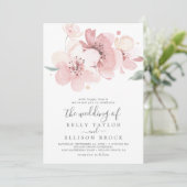 Spring Large Cherry Blossom Wedding Kaart (Staand voorkant)